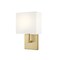 Z-Lite Saxon 1 Light Wall Sconce, Olde Brass & White 815-1S-OBR - alternate 3